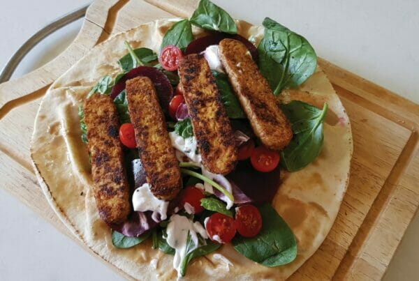 Tempeh wrap with vegetables